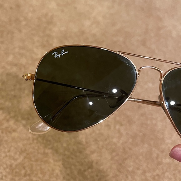 Ray-Ban Gold Aviator Sunglasses - Picture 8 of 16